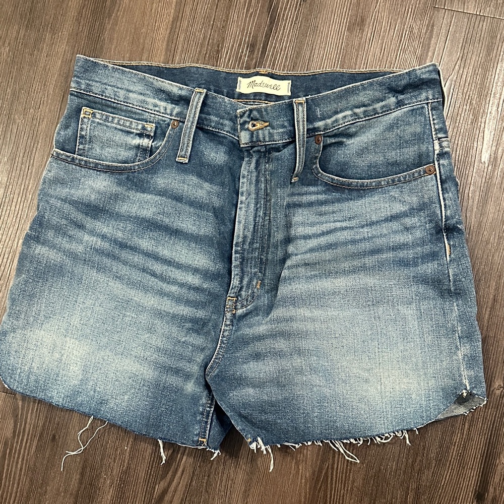 Madewell NWT HR The Perfect Jean Short  Blue Denim Cutoff Shorts 30